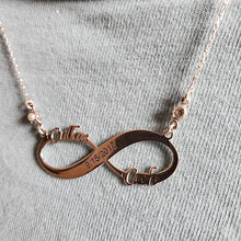Load image into Gallery viewer, Eternal Charm Infinity Name Necklace | Custom Birthstone Jewelry for Women | Personalized Elegance