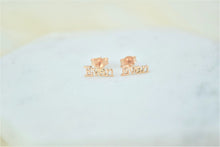 Load image into Gallery viewer, Personalized 18K Gold Filled Name Stud Earrings | Custom Name Jewelry for Everyday Wear