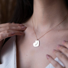 Load image into Gallery viewer, Actual Handwriting Heart Necklace | Custom Engraved Sterling Silver Charm | Unique Gift for Her