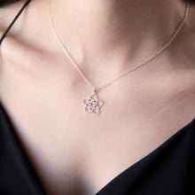 Load image into Gallery viewer, Venus Jewelry 14K Gold Venus Flower Necklace - Symbol of Beauty in Sterling Silver, Rose Gold &amp; Gold