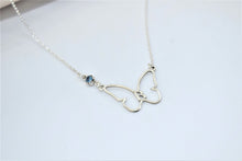 Load image into Gallery viewer, Personalized Butterfly Necklace - Custom Initial Jewelry with Birthstone in Silver, Gold &amp; Rose Gold