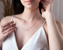 Load image into Gallery viewer, Dainty Signature Name Necklace | Custom Sterling Silver &amp; Gold Jewelry for a Personal Touch