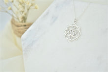 Load image into Gallery viewer, Heart Chakra Necklace • Handmade 925 Sterling Silver Yoga Jewelry