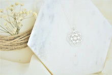 Load image into Gallery viewer, Seed of Life Pendant Necklace in 925 Sterling Silver