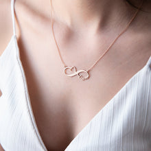 Load image into Gallery viewer, Handmade Infinity Name Necklace with Heart | Personalized Love Jewelry
