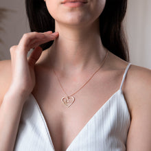 Load image into Gallery viewer, SilverGoldandRose Personalized Heartbeat Necklace - 8K Solid Gold Custom EKG Keepsake