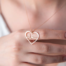 Load image into Gallery viewer, SilverGoldandRose Personalized Heartbeat Necklace - 8K Solid Gold Custom EKG Keepsake