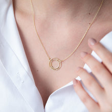 Load image into Gallery viewer, Silver &amp; Stone Roman Numerals Necklace | Custom Date Gift for Moms &amp; Weddings | Unique Personalized Jewelry