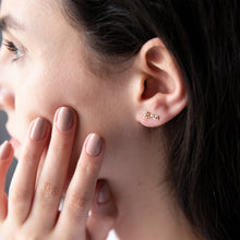 Load image into Gallery viewer, Personalized 18K Gold Filled Name Stud Earrings | Custom Name Jewelry for Everyday Wear