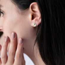 Load image into Gallery viewer, Bloomin' Gifts Personalized Birth Flower Earrings - Custom Floral Signet in Silver, Gold &amp; Rose Gold for Her