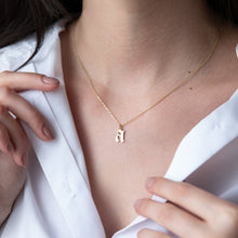 Load image into Gallery viewer, Elegant Initial Necklace - 925 Sterling Silver Old English Gothic Style