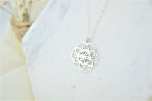 Load image into Gallery viewer, Seed of Life Pendant Necklace in 925 Sterling Silver