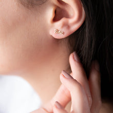 Load image into Gallery viewer, Personalized 18K Gold Filled Name Stud Earrings | Custom Name Jewelry for Everyday Wear