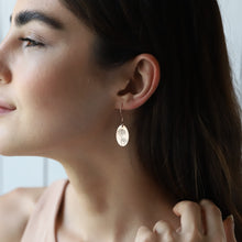 Load image into Gallery viewer, Dainty Dangle Birth Flower Earrings | 14K Rose Gold Floral Charms | Personalized Handmade Jewelry