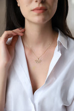 Load image into Gallery viewer, Lotus Blossom Necklace - Dainty Handmade Sterling Silver, Gold &amp; Rose Gold Pendant for Friendship &amp; Birthdays