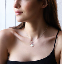 Load image into Gallery viewer, Seed of Life Pendant Necklace in 925 Sterling Silver