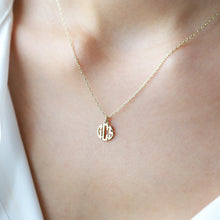 Load image into Gallery viewer, Personalized Dainty Silver Monogram Necklace