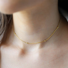 Load image into Gallery viewer, Glamourista Gold Beaded Satellite Necklace - Dazzling Chain for Women