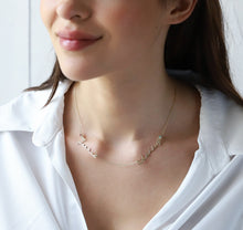 Load image into Gallery viewer, Personalized Two Name Necklace - Gold, Silver, or Rose Gold with Diamonds &amp; Birthstones | Meaningful Jewelry