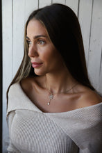Load image into Gallery viewer, Spooktacular Charm: Halloween Spider Web Necklace with Dazzling Crystal Accents