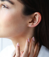 Load image into Gallery viewer, Heartfelt Gold-Filled Heart Stud Earrings in 925 Sterling Silver