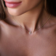 Load image into Gallery viewer, Personalized CZ Diamond Dainty Initial Necklace