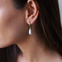 Load image into Gallery viewer, Luxe Pearl Drop Earrings - Iridescent Mother of Pearl Elegance