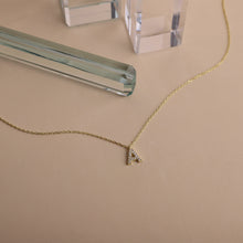 Load image into Gallery viewer, Dainty Initial CZ Diamond Dangle Necklace