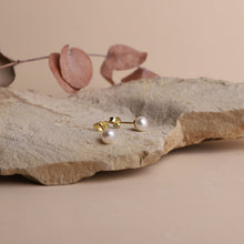Load image into Gallery viewer, Elegant Gems Pearl Stud Earrings - Timeless Elegance for Every Occasion