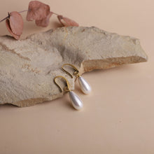 Load image into Gallery viewer, Luxe Pearl Drop Earrings - Iridescent Mother of Pearl Elegance
