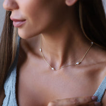 Load image into Gallery viewer, Gold Pearl Choker Necklace | Handmade Vintage Style with Freshwater Pearls