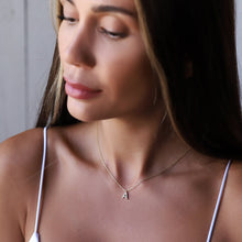 Load image into Gallery viewer, Dainty Initial CZ Diamond Dangle Necklace