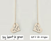 Load image into Gallery viewer, Personalized  Heartfelt Handwriting Engraved Pendant Necklace in 925 Sterling Silver