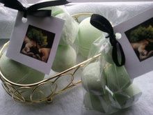 Load image into Gallery viewer, 14 bath bombs in Bonsai fragrance, gift bag bath fizzies, great for dry skin, shea, cocoa, 7 ultra rich oils