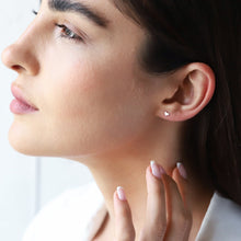 Load image into Gallery viewer, Heartfelt Gold-Filled Heart Stud Earrings in 925 Sterling Silver