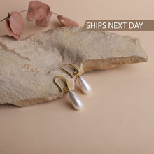 Load image into Gallery viewer, Luxe Pearl Drop Earrings - Iridescent Mother of Pearl Elegance