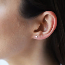 Load image into Gallery viewer, Heartfelt Gold-Filled Heart Stud Earrings in 925 Sterling Silver