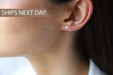 Load image into Gallery viewer, Heartfelt Gold-Filled Heart Stud Earrings in 925 Sterling Silver