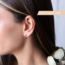 Load image into Gallery viewer, Dainty Luxe Huggies - Sleek Gold Hoop Earrings for Effortless Elegance
