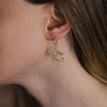 Load image into Gallery viewer, Ra Jewelry Eye of Ra Dangle Earrings - Unique Egyptian-Inspired Design for a Bold Statement