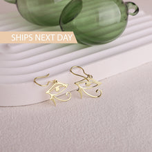 Load image into Gallery viewer, Ra Jewelry Eye of Ra Dangle Earrings - Unique Egyptian-Inspired Design for a Bold Statement