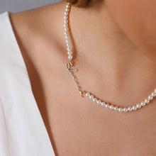 Load image into Gallery viewer, SilverGoldandRose Personalized Pearl Name Necklace - Handmade Jewelry Gift for Women