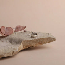 Load image into Gallery viewer, Twisted Silver Hoop Earrings - Dainty Handmade Jewelry