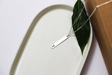 Load image into Gallery viewer, Custom Initial Bar Necklace with Curb Chain