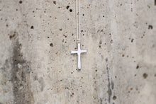 Load image into Gallery viewer, Sterling Silver Cross Pendant Necklace for Men with Curb Chain - Perfect Gift for Boyfriends, Groomsmen &amp; Best Men