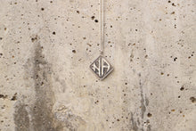 Load image into Gallery viewer, Custom Silver Two Initial Monogram Necklace for Men with Curb Chain