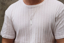 Load image into Gallery viewer, Custom Initial Bar Necklace with Curb Chain
