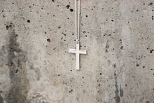 Load image into Gallery viewer, Sterling Silver Cross Pendant Necklace for Men with Curb Chain - Perfect Gift for Boyfriends, Groomsmen &amp; Best Men