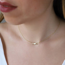 Load image into Gallery viewer, Custom Heart Initial Necklace with Birthstone Add-On | Dainty Letter Necklace for Her by SilverGoldandRose