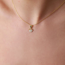 Load image into Gallery viewer, Princess Crown Necklace for Women - Gold Filled CZ Diamond Charm - Perfect Wedding or Birthday Gift